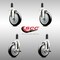Service Caster 5 Inch 316SS Black Poly Swivel 1-3/8 Inch Expanding Stem Caster Brake SCC, 2PK SS316EX20S514-PPUB-BLK-2-TLB-2-138 - alternate 2